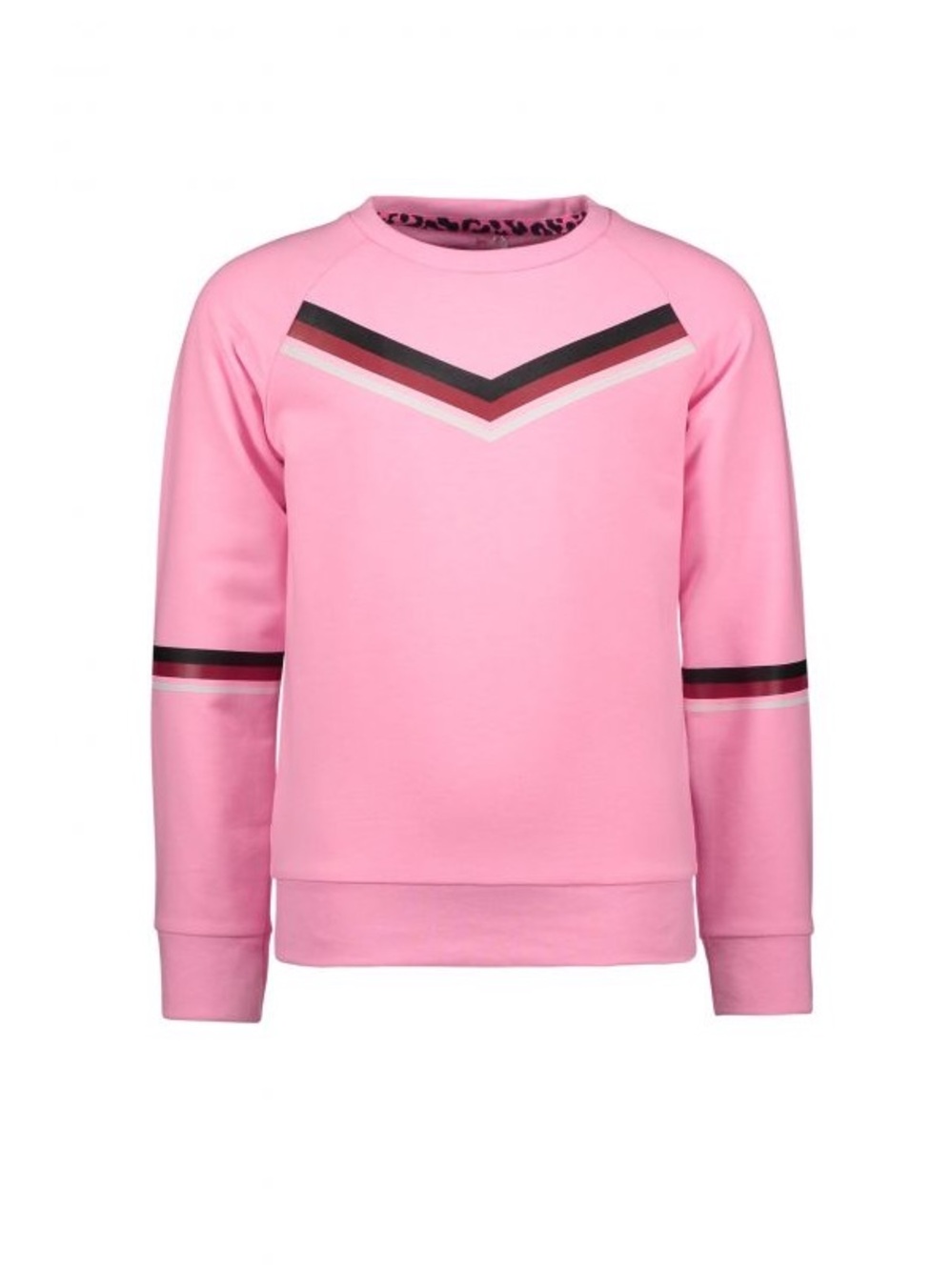 Girls' Pink Chevron Stripe Sweatshirt